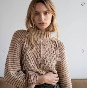 Free People Sweetheart Chunky Knit Balloon Sleeve Sweater